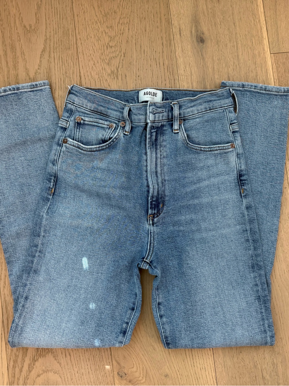 Agolde Light Blue High-Rise Skinny Jeans